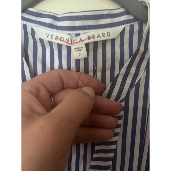 VERONICA BEARD
Blue & White Striped Ruched Shirtdress size 6 - Picture 5 of 5